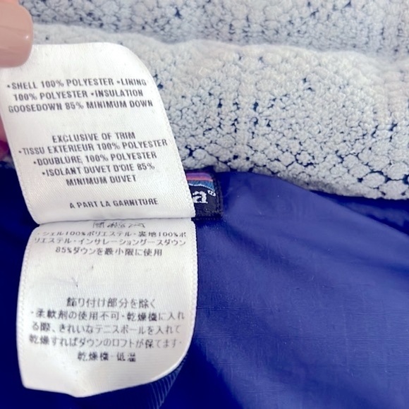 PATAGONIA l Purple Puffer Goose Down Ski Winter Jacket with Bag XS - Picture 12 of 16